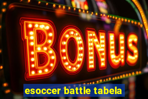 esoccer battle tabela